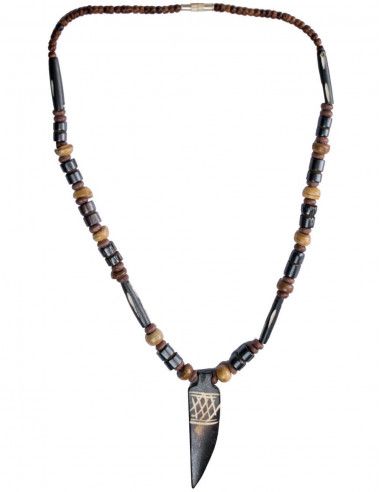 Halskette-Hippie-Mann-Frau-Ethno-Boho-Braun