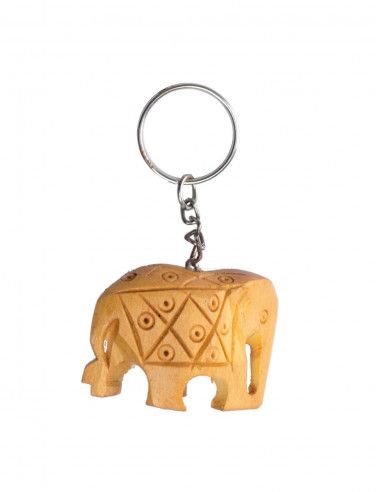Schlüsselanhänger-Original-Elefanten-geschnitzt
