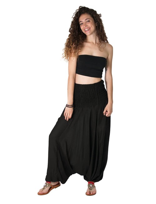 Pantalon-afghan-taille-large-caoutchouc
