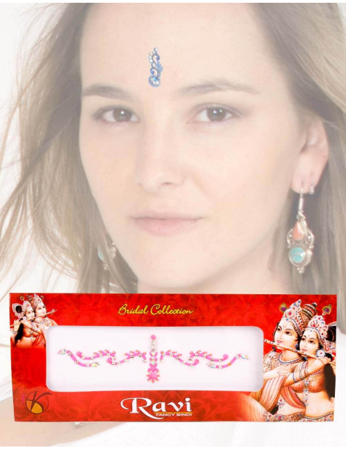 bindi-tika-sourcils-danse-trivial-ethnique-accessoires-rose
