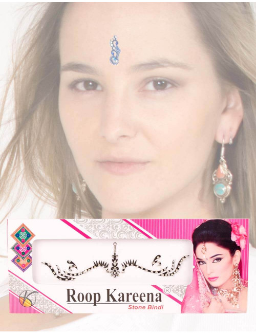 Tika-Augenbrauen-Schwarz-Silber-Bindi-Tanz-Trivia