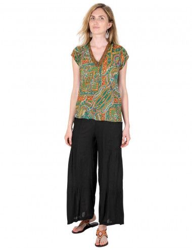 Seidenbluse-Boho-Stil-Frau-Sommer 2