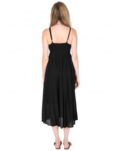 robe-coton-double-bretelles-noir 2