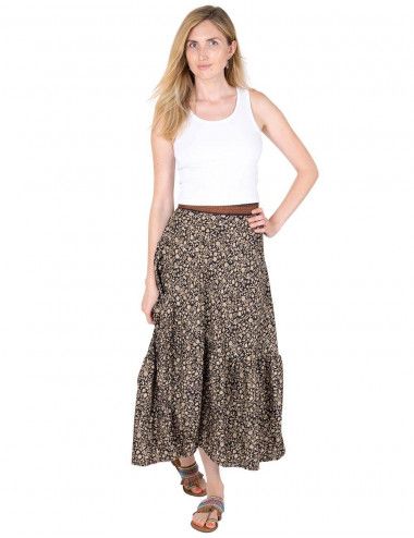 falda-seda-volados-estampada-mujer 2