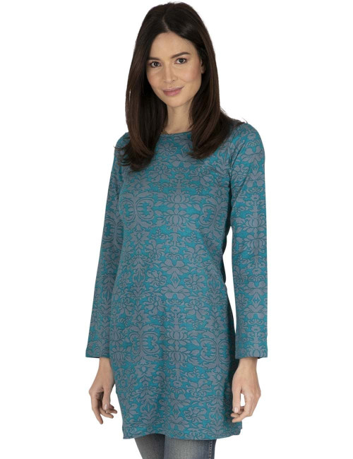 vestido-corto-celeste-estampado-otoño