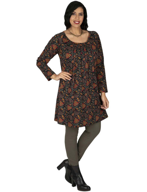 T-Shirt-Kleid-plus-Größe-Winter