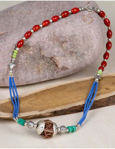necklace-nepali-rudraksha-red-blue