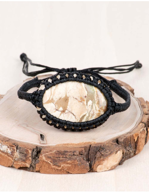 pulseira-unissex-macramê-pedra-mineral
