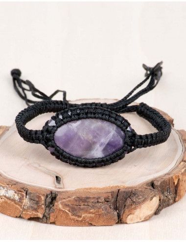 pulseira-unissex-macramê-pedra-mineral 2