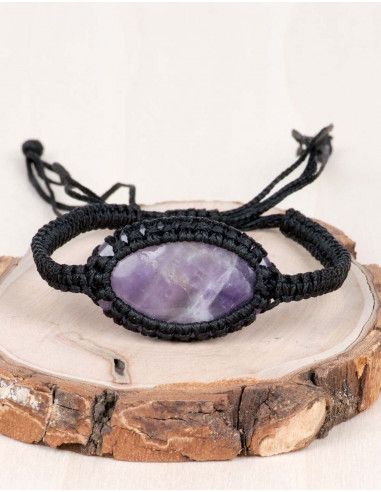 Armband-Unisex-gewebter-Hippie-Mineralstein