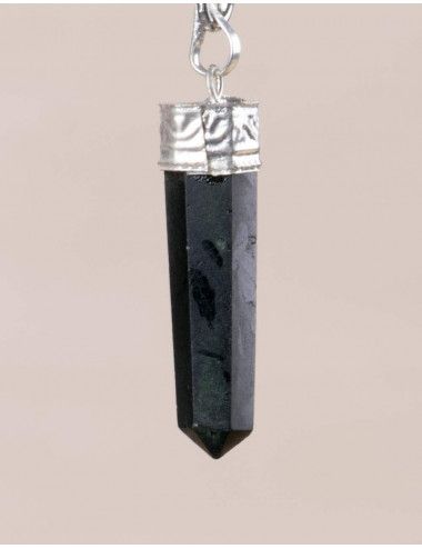 ciondolo-pietra-minerale-onice-nero-ottagonale