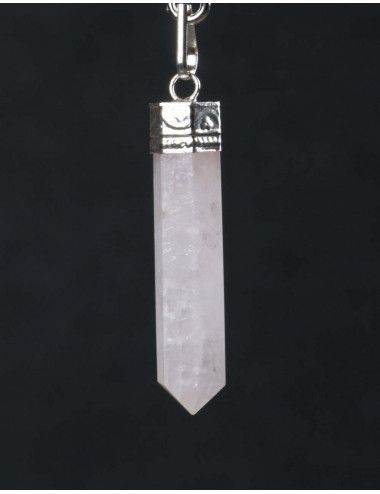 achteckiger Stein-Mineral-Rosen-Quarz-Anhänger