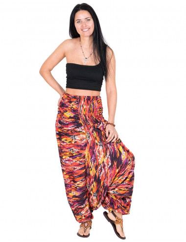 pantaloni-afghani-rosso-stampa-donna-hippie 2