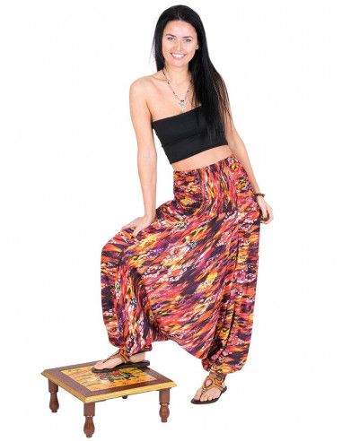 pantalon-afghan-imprimé-rouge-femme-hippie