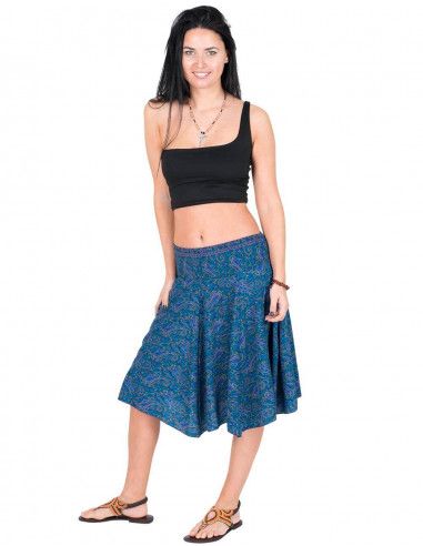 blue-summer-printed-silk-midi-skirt