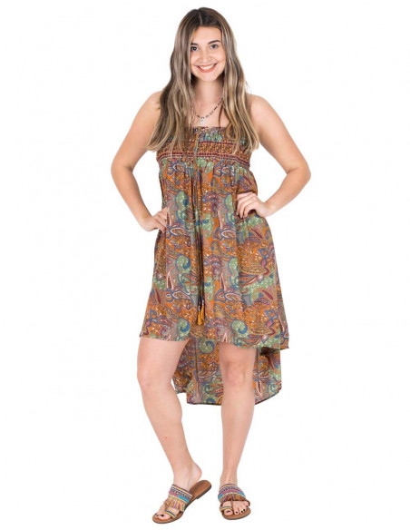 Jupe en soie imprimée