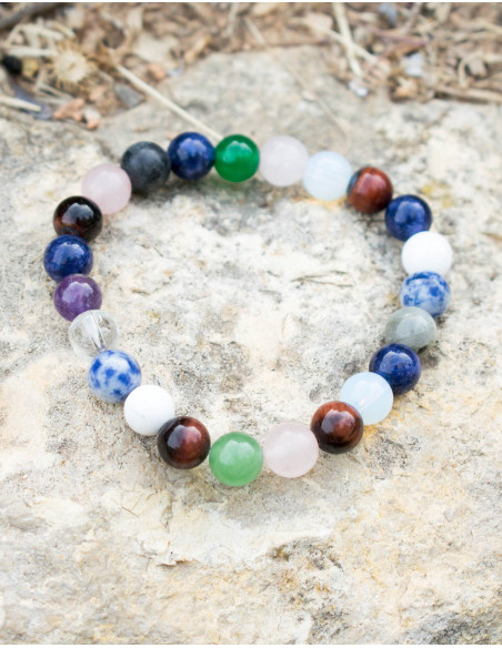 Pulseira de Pedras Minerais 7 Chakras