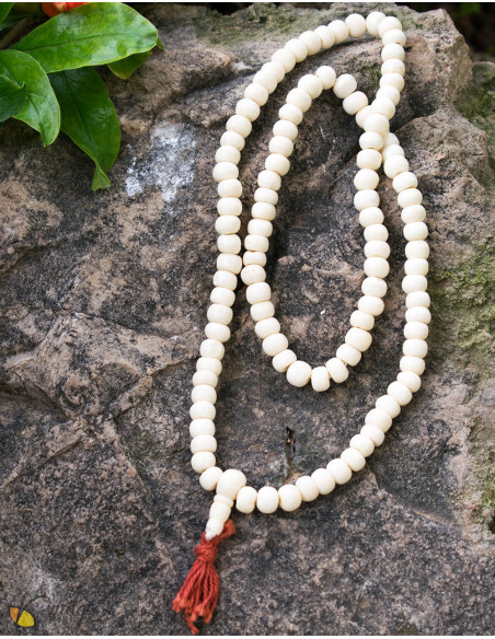 Japa Mala White Bone