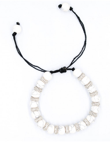 Weißes Howlith-Armband