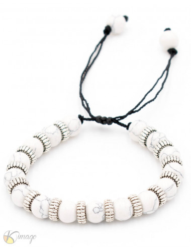 Weißes Howlith-Armband