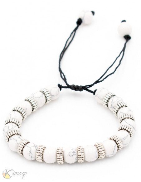 Pulseira Howlite branca