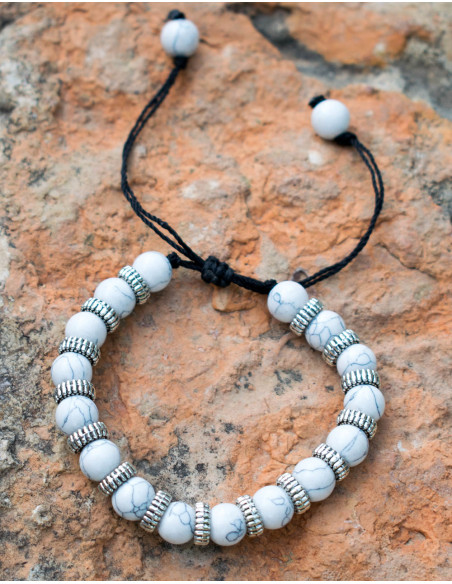 Bracelet Howlite blanc