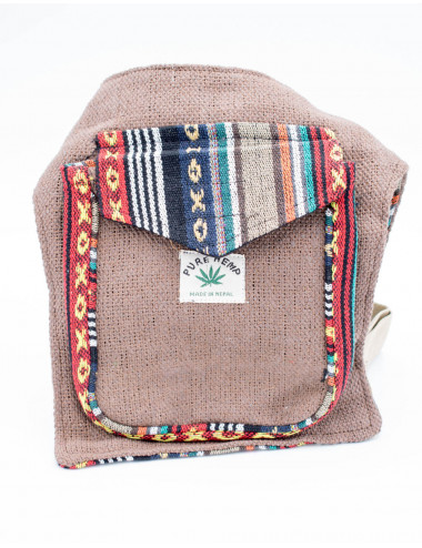 Sac banane à rabat en chanvre