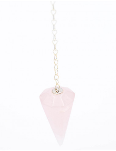 Pendule Minérale Quartz Rose 2