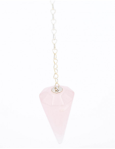 Pendule Minérale Quartz Rose