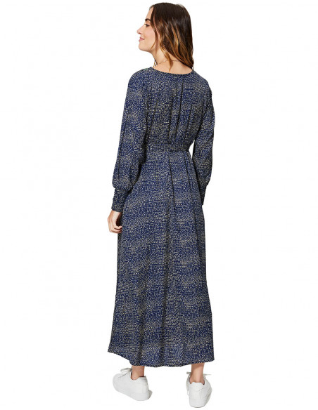 Robe portefeuille à manches longues