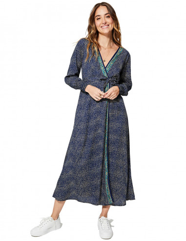Long Sleeve Wrap Dress