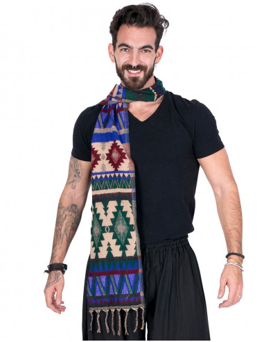 Sciarpa unisex in cotone e lana