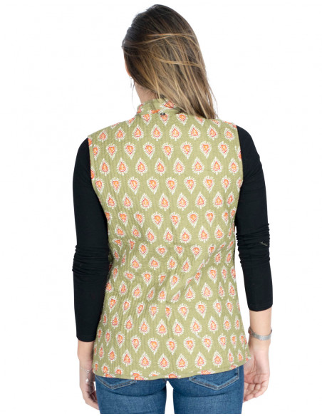 Gilet con doppia stampa