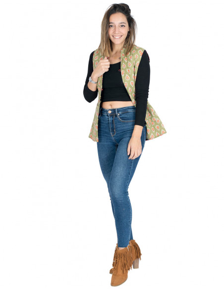 Gilet à double imprimé