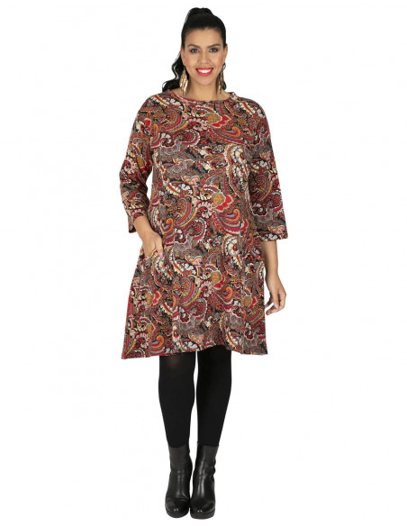 XXL Mehrfarbiges Kleid