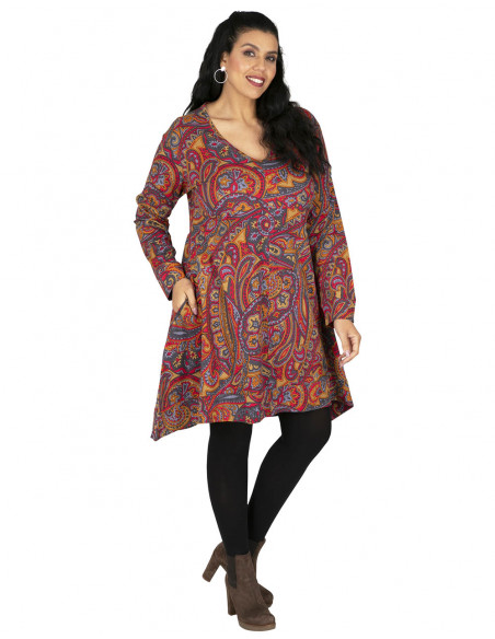Vestido multicolor Picos