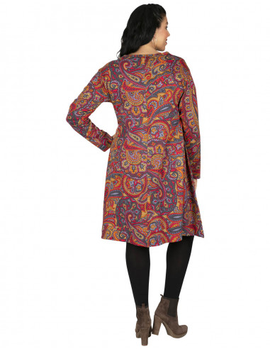 Vestido multicolor Picos