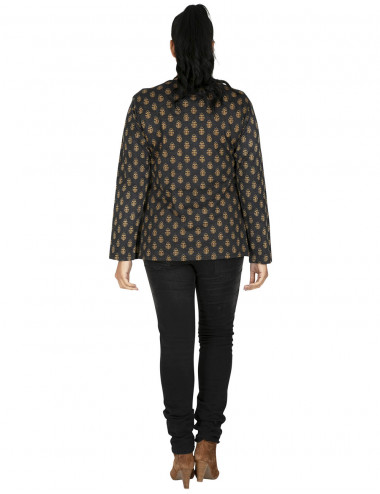 Black T-shirt Gold Details 2