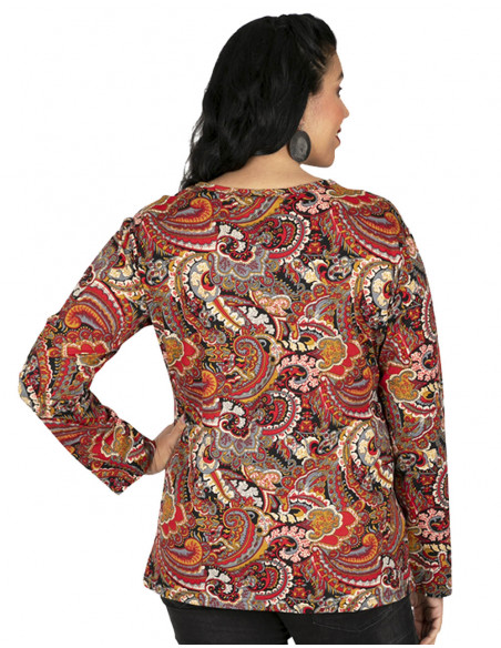 Colorful Print Short T-shirt