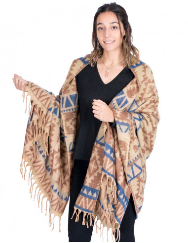 Morbido scialle con frange