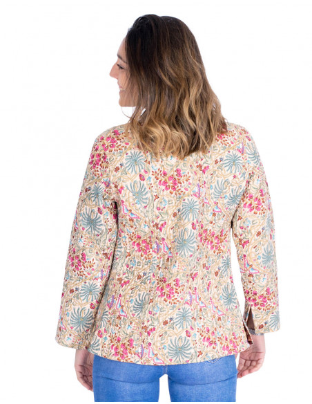 Reversible Cotton Mao Jacket - Hippie Chic Style - Exclusive Indian Handicraft