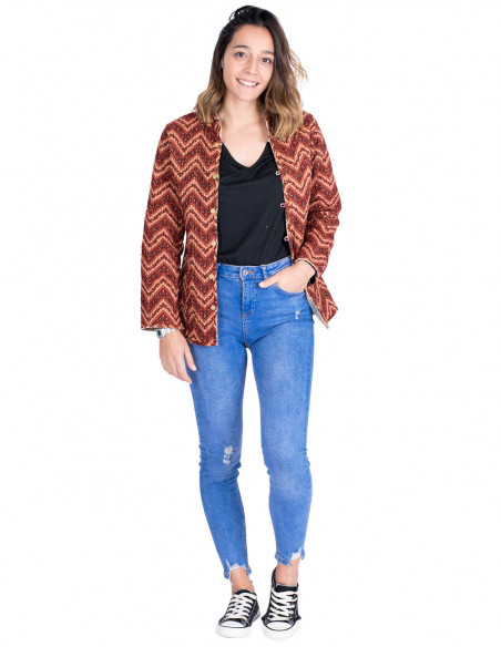 americana-fina-reversible-ceñida-cuello-mao