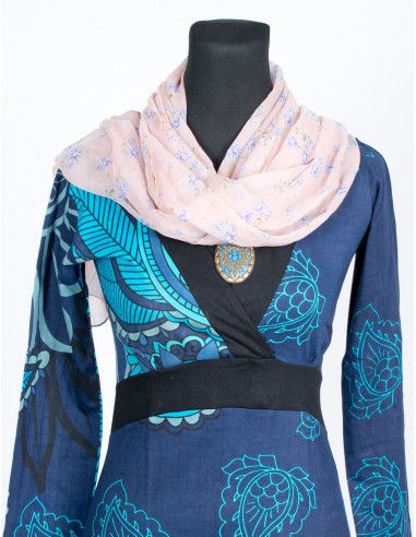lenço retangular de chiffon lenço com estampas variadas