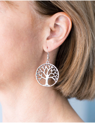 Boucles d'Oreilles Ethnique Arbre de Vie