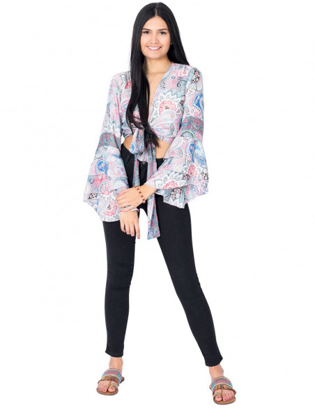 Boho Top mit weiten Ärmeln