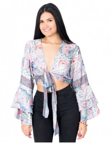 Boho Top Manches Larges