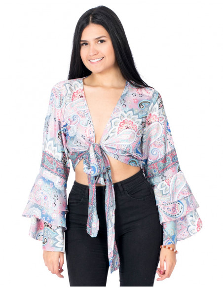 Boho Top Wide Sleeves
