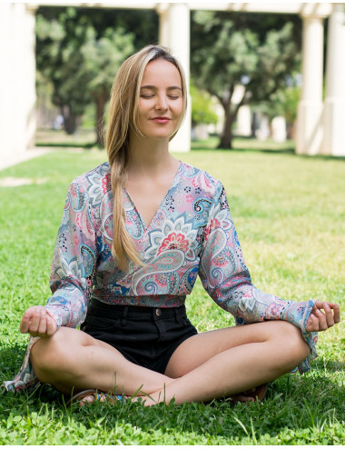 Boho Top mit weiten Ärmeln
