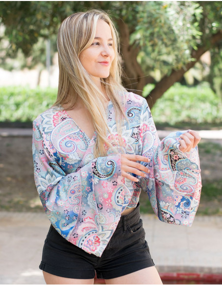 Boho Top Manches Larges