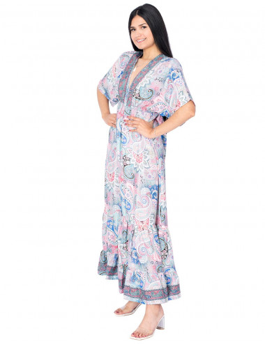 Robe longue à imprimé pastel 2